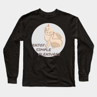 Simple Pleasures Kitty Cat Long Sleeve T-Shirt